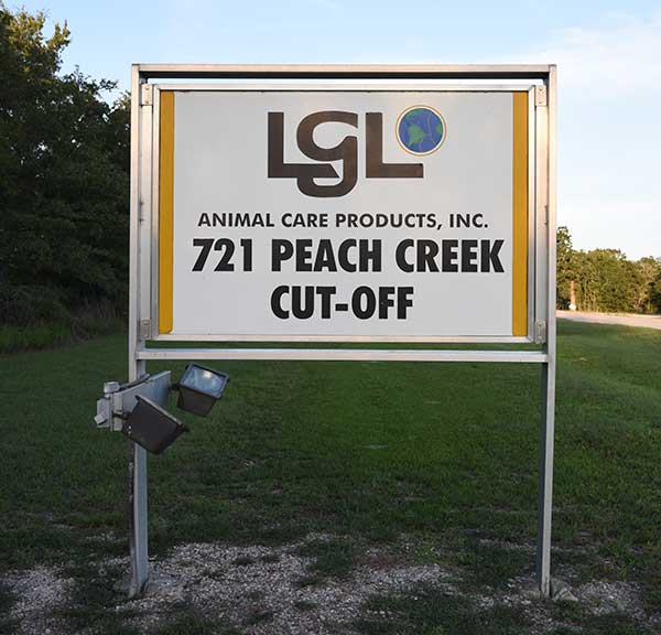 LGL Animal Care Products Sign